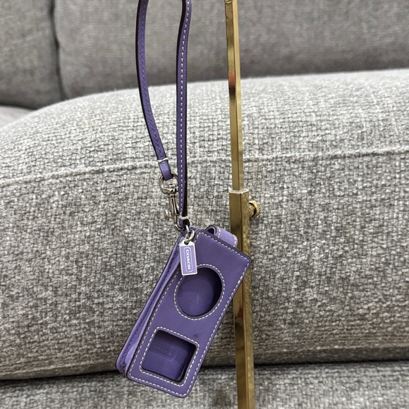 Coach Accessories - Coach iPod Nano purple leather case